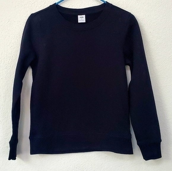 Amazon Essential Black Crew‎ Neck Long Sleeve Sweatshirt - Picture 2 of 4